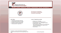 Desktop Screenshot of napgerontologists.org